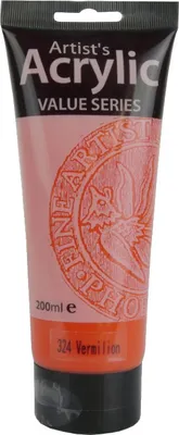 Zdjęcie produktu dla Farba Akrylowa 200ml Phoenix Vermillion - 324 Farby