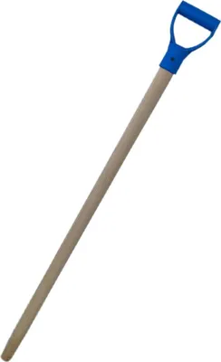 Produktbild von Holzstiel mit D-Griff für Ø27-32mm Schneeschaufel  Schneeschieber Spaten-Stiel Blau