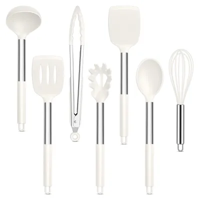 Produktbild von Solidchoice – Set mit 7 Küchenhelfern, mit Antihaftbeschichtung und hitzebeständigen Pfannenwendern