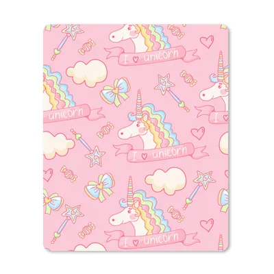 Produktbild von MuchoWow® Mauspad Mousepad Einhorn - Rosa - Muster - Kind 19x23 cm - Mousepads - Maus Mat - Pad - Mausunterlage - Mauspads - Spielen