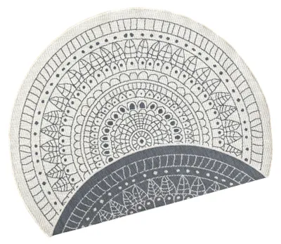 Produktbild von Hanse Home In- & Outdoor Wendeteppich Rund Porto, Creme Grau, wendbar, robust