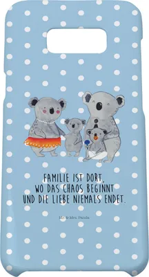 Produktbild von Mr. & Mrs. Panda Samsung Galaxy S8 plus Handyhülle  Koala Familie - Blau Pastell - Geschenk, Handy Case, Muttertag, Mama, Kinder, Cover, Hülle