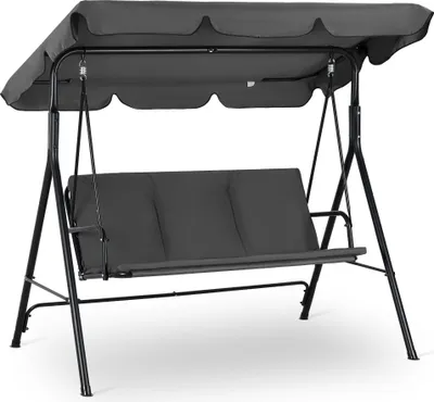 Produktbild von Strattore Hollywoodschaukel Gartenschaukel / Gartenliege 175 x 110 x 153 cm - Anthrazit