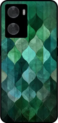 Zdjęcie produktu dla Etui na telefon Smartphonica odpowiednie dla Oppo A57 / A57s / A77 z nadrukiem zielonych liści - Etui z TPU z zielonym wzorem liści - Zielony