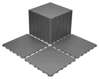 Produktbild von Set aus 30 Garagenfliesen mit Klicksystem 40 x 40 cm