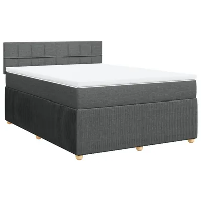 Produktbild von Boxspringbett mit Matratze Dunkelgrau 140x190 cm Stoff