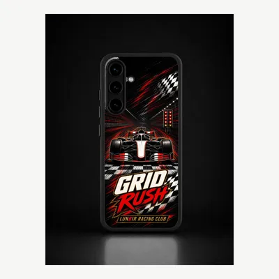 Productafbeelding van Samsung S25 hoesje, telefoonhoesje, beschermhoesje, case met racebaanmotief – LUNØIR ©