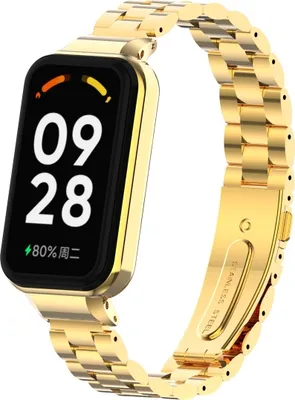 Produktbild von Strap-it Xiaomi Redmi Smart Band 2 Stahlarmband (Gold)