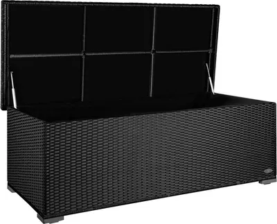 Produktbild von Auflagenbox Sienna Schwarz 155x73x60 cm ganzjährig nutzbar, als Sitzplatz für 2 Personen