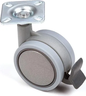 Image de Roulette de meuble 60mm avec bandage souple et frein