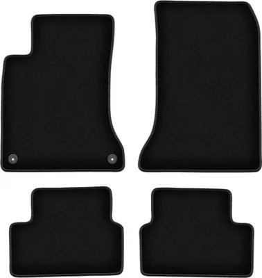 Image de Tapis de sol velours sur-mesure pour Mercedes W246 (2011-2018, Classe B) noir, jeu 4 pièces, fixations