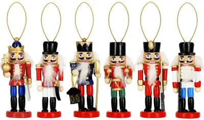 Zdjęcie produktu dla Zestaw łupaczy orzechów – żołnierze w zbrojach 8 cm, 6 szt., ozdoby świąteczne