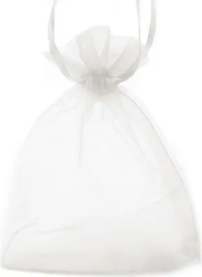 Produktbild von 10 Organza-Beutel, ca 85 x 110 mm weiß