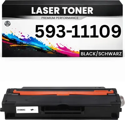 Produktbild von Toner kompatibel für Dell 593-11109 B1260DN/B1265DNF in Schwarz