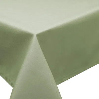 Produktbild von Leinen Tischdecke 130x220 cm oval hellgrün