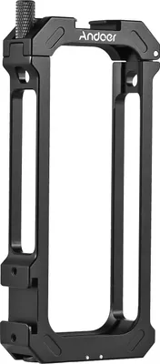 Produktbild von Andoer Sportkamera Video Cage Aluminiumlegierung mit Dual Cold Shoe Mounts Metallschutzrahmen Kamera Cage Vlog Zubehoer Ersatz fuer Insta360 X3