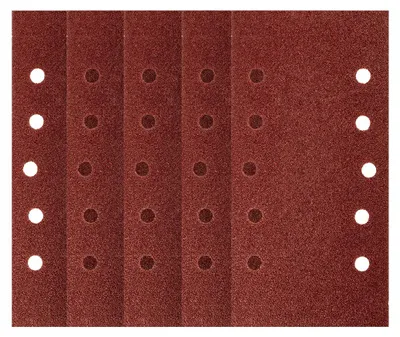Immagine prodotto di Carta abrasiva con velcro 115 x 230 mm, grana P60, 5 pezzi, con 10 fori