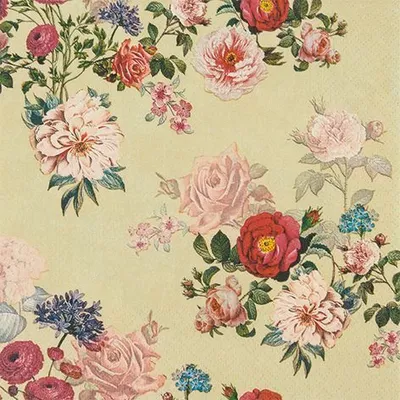 Obrázok produktu pre Home Fashion® 212100 Obedové obrúsky Flora - 33 x 33 cm, 20 kusov