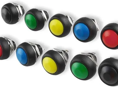 Produktbild von Famanu Drucktaster 12mm - 10 Stück in 5 Farben