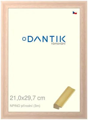 Zdjęcie produktu dla Ramka DANTIK 21x29,7 | NPINO naturalna (szkło przezroczyste)