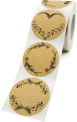 Produktbild von 500 Stück Selbstklebende Runde Gelbe Etiketten 5 cm Für Kräuterpottchen & Vorratspottchen