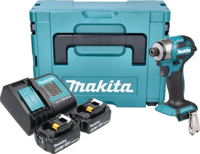 Produktbild von Makita DTD 173 SFJ Akku Schlagschrauber 18 V 180 Nm 1/4“ Brushless + 2x Akku 3,0 Ah + Ladegerät + Makpac