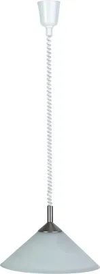 Produktbild von BRILLIANT Pendelleuchte Ariana | klassische Pendelleuchte | Metall/Glas | eisen/weiß | höhenverstellbar | 1x E27 max. 60 W