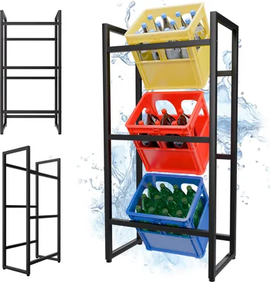Produktbild von TroniTechnik® Getränkekistenregal 3 Kisten Kistenregal 3 Kästen Bierkastenständer Getränkeständer