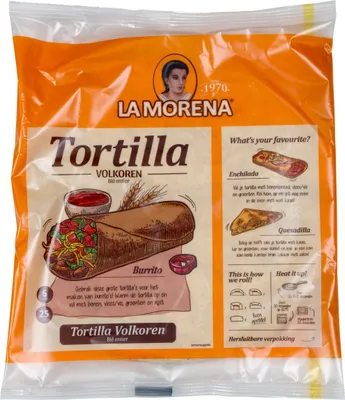 Produktbild von La Morena Vollkorntortilla 6 x 25 cm - 370 Gramm