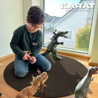 Produktbild von Kinderspielteppich Crocodile Rund viele Farben & Größen Schlamm 66 cm Durchmesser
