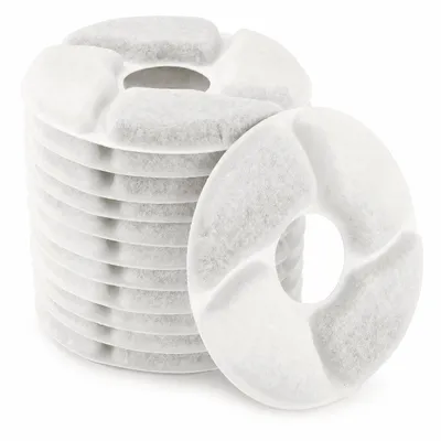 Produktbild von MidGard 12 Stück Katzenbrunnen Filter, Ersatzfilter für Wasserspender, Ersatzfilter für 2,0-2,5L Trinkbrunnen, Filters mit Harz und Aktivkohle für Katzen und Hunde