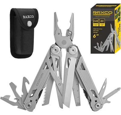 Produktbild von 15-in-1 Multitool Zange Edelstahl mit Nylontasche für Outdoor & Camping