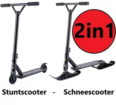 Produktbild von Snow Kick Kickboard Stunt Tretroller Ski Schlitten Schneescooter Lenkschlitten