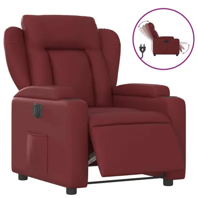 Produktbild von vidaXL Relaxsessel Elektrisch Weinrot Kunstleder