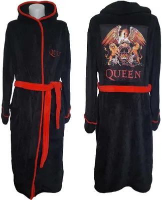 Produktbild von Queen - Classic Crest Uni Bademantel - Schwarz