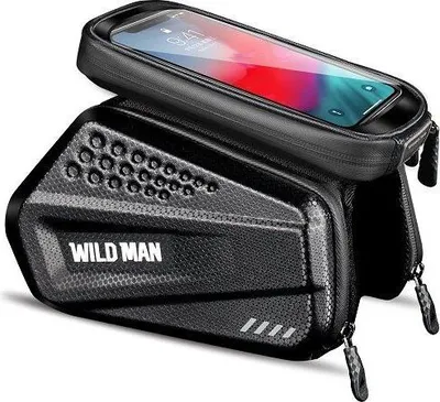 Obrázek produktu pro Cestovní brašna WILDMAN na rám kola se zipem 1,2L (4"-7") ES6 černá