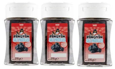 Produktbild von 3x Toms Pingvin Salt Pastiller 270g