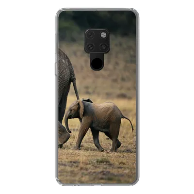 Produktbild von MuchoWow® Handyhülle Schutzhülle Hülle für Huawei P40 Lite Elefant - Tiere - Savanne - Natur Silikon Softcase Handy Hülle - Handy