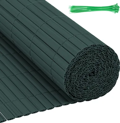 Produktbild von Jayseuw PVC Sichtschutzmatte Sichtschutzzaun Balkon Windschutz Sichtschutz für Zaun Grün 160x400cm