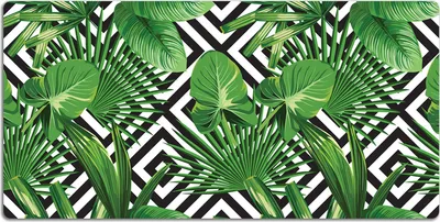 Produktbild von Schreibtischmatte Tischunterlage 120x60 cm Mauspad - Tropische Blätter