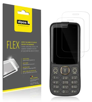 Produktbild von 2x Schutzfolie für Cellecor A40i Folie, 100% Displayabdeckung, dipos Flex
