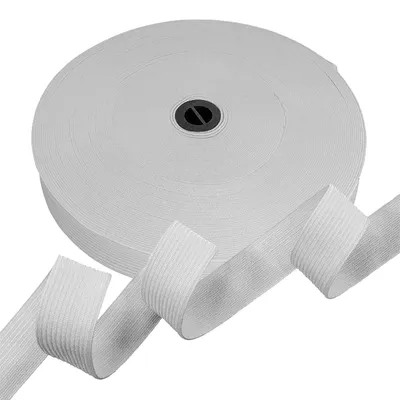 Produktbild von 25m Gummiband Gummilitze 20mm flach gestrickt Stretch Elastisch in 19 Farben