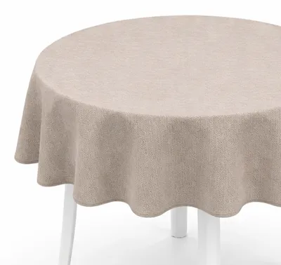Zdjęcie produktu dla Obrus ogrodowy z miękkiej pianki, średnica 140 cm – kolor taupe