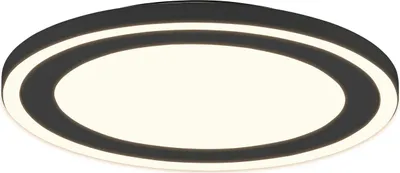 Zdjęcie produktu dla Plafon LED okrągły CARUS czarno-biały 16W Ciepła biel 2300lm tworzywo sztuczne wym:4x33x33cm IP20 RL