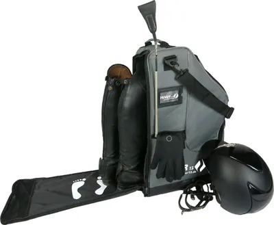 Produktbild von Reitstiefelrucksack/Reitstiefeltasche/Stiefeletten Taschen Deluxe mit Helmfach für Reitstiefel in vielen Farben