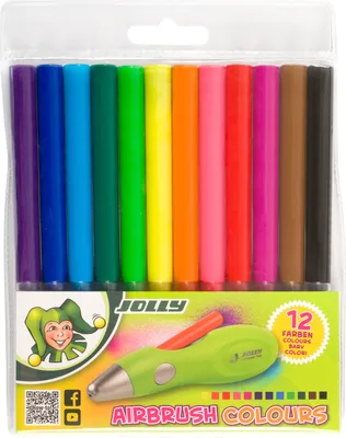 Produktbild von JOLLY Airbrush-Stifte farbsortiert, 12 St.