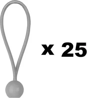 Produktbild von Packung mit 25 Kugelgummiseilen, 15 cm