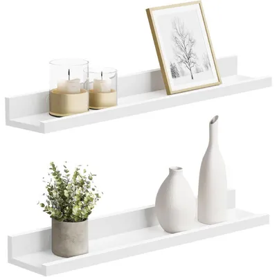 Obrázek produktu pro Sada 4 nástěnných polic LWS60WTV2, 10 x 60 cm, bílé