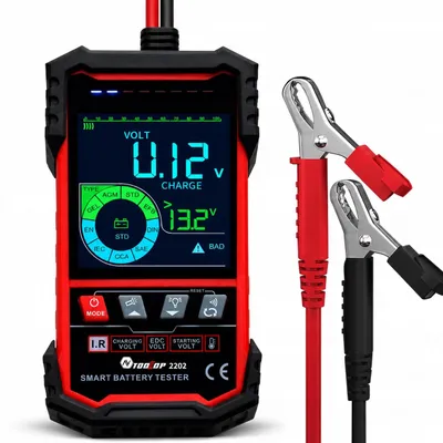 Produktbild von TOOLTOP Batterietester für 12V und 24V Autobatterien, Modell ET2202