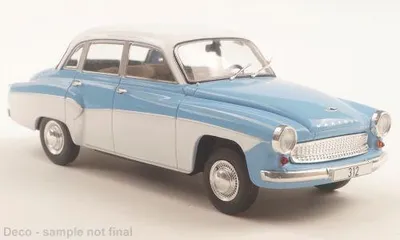 Image de Wartburg 312 (1965) bleu/blanc WHITEBOX 1:24